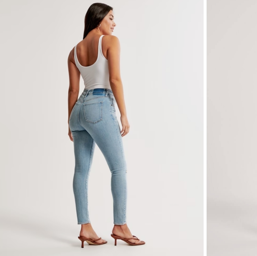 EUC Abercrombie High Rise Super Skinny Ankle 28 6